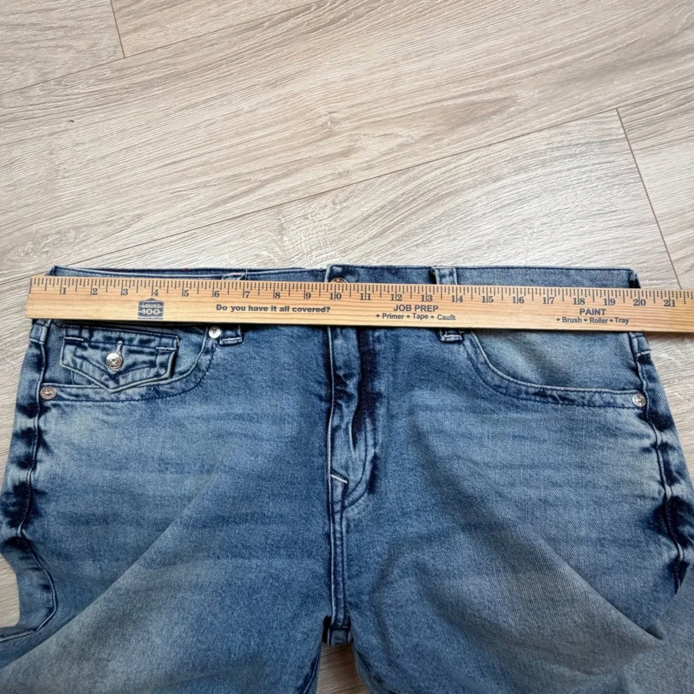 True Religion Rocco‎ Relaxed Skinny Jeans Medium Blue Flap Pocket Mens 38 107202